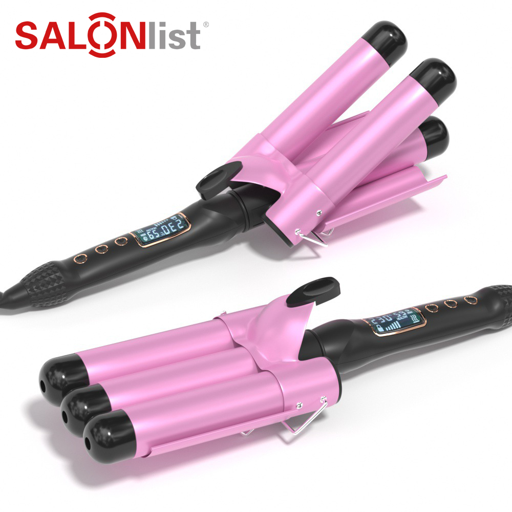 C005 LCD screen hair curling tong 3 tongs