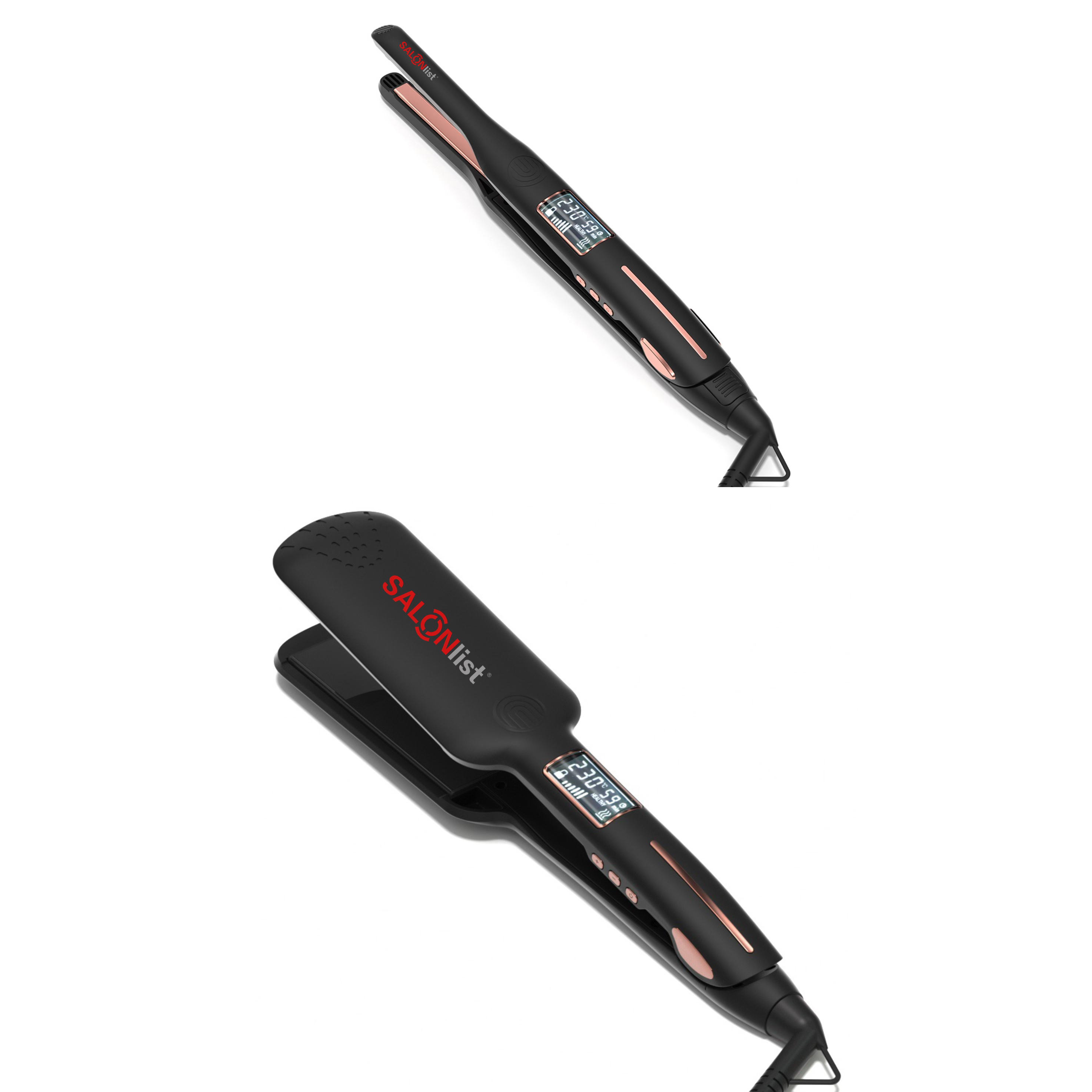 B019 2 sizes LCD screen luxury hair straightener