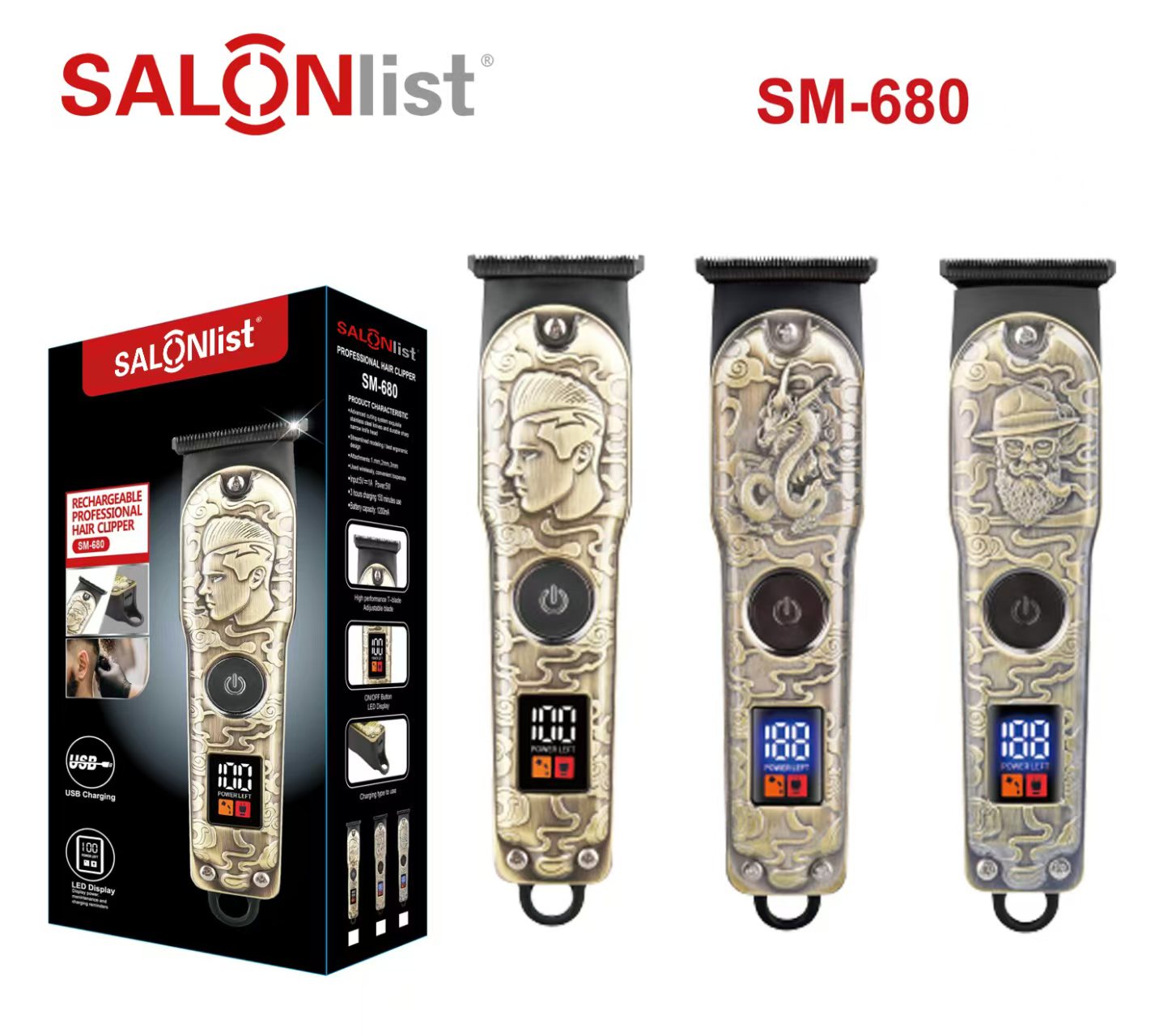 S007 LED display,USB charge,hair clipper