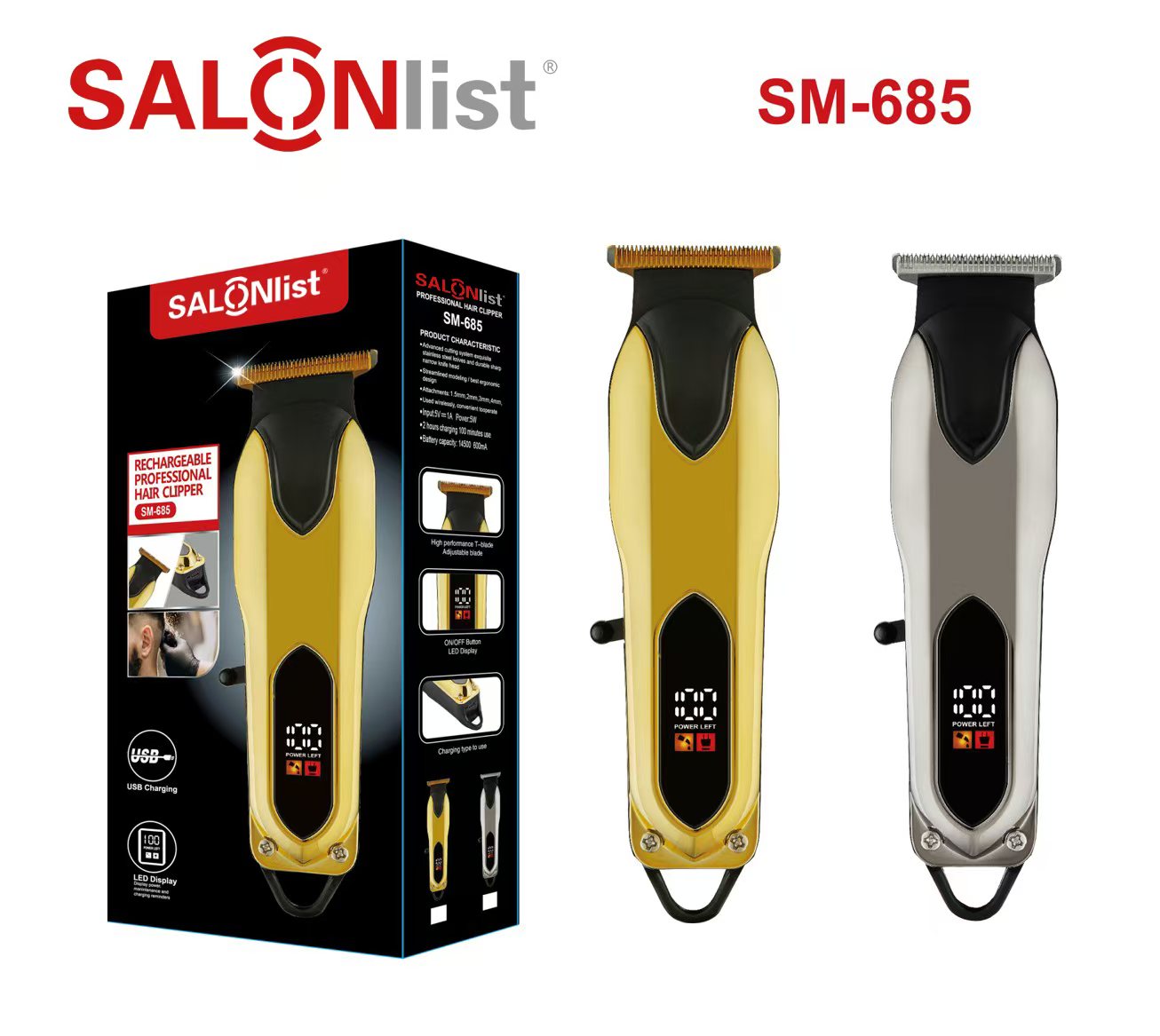 S010 LED display,USB charge,Clipper/Trimmer