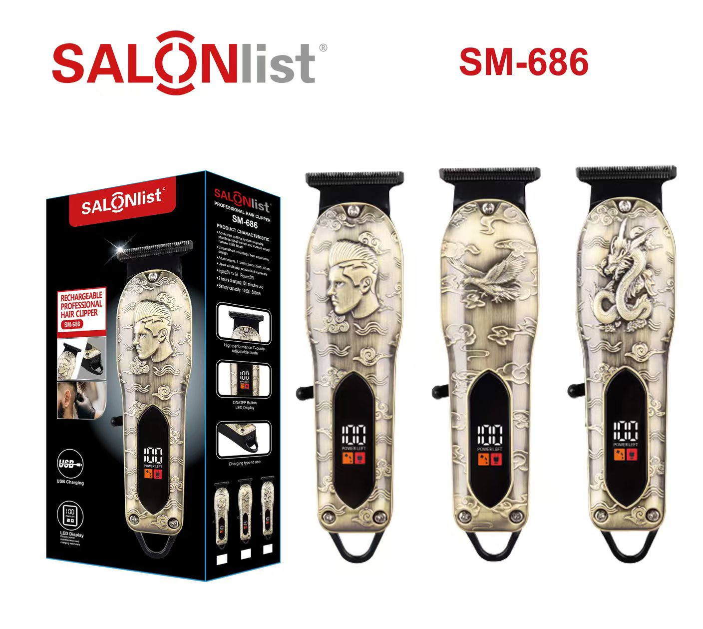 S011 LED display,USB charge,Clipper/Trimmer