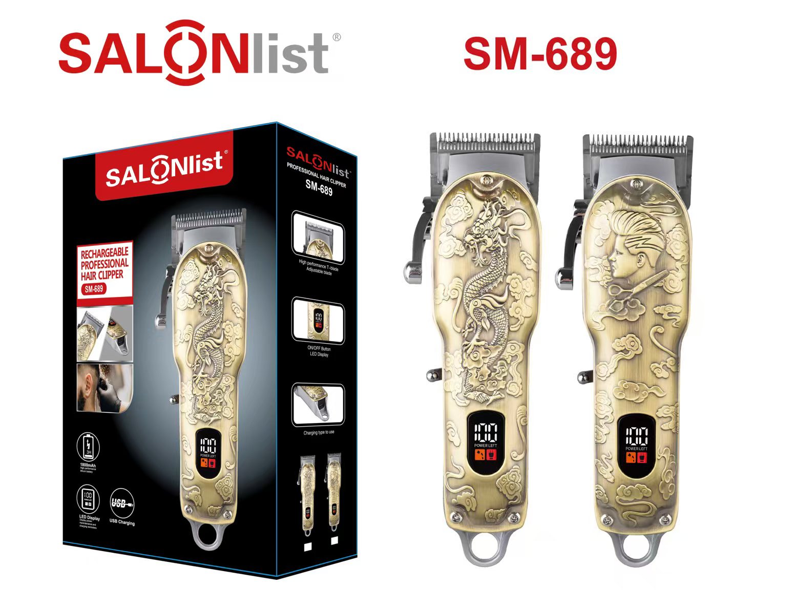 S013 LED display,USB charge.hair clipper/trimmer