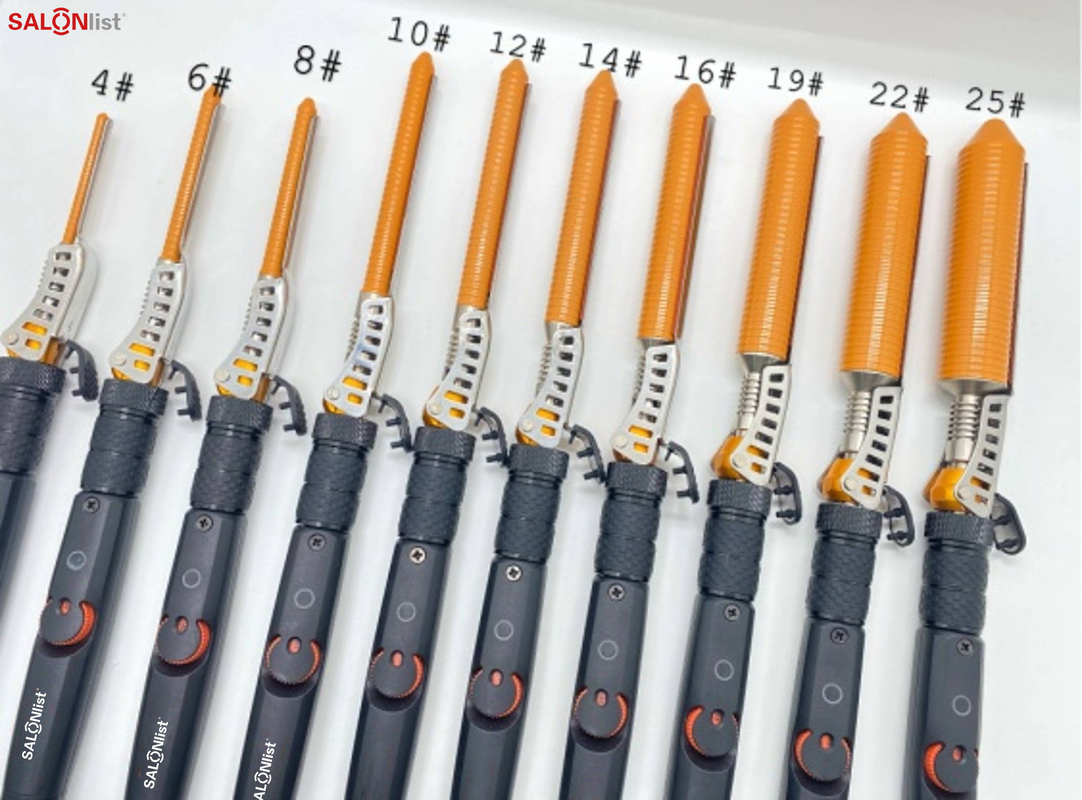 C009 Orange ceramic hair curling tong